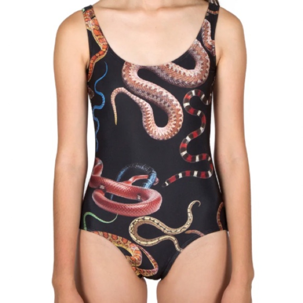 Minnow Bathers Multicolor Snake Print One Piece